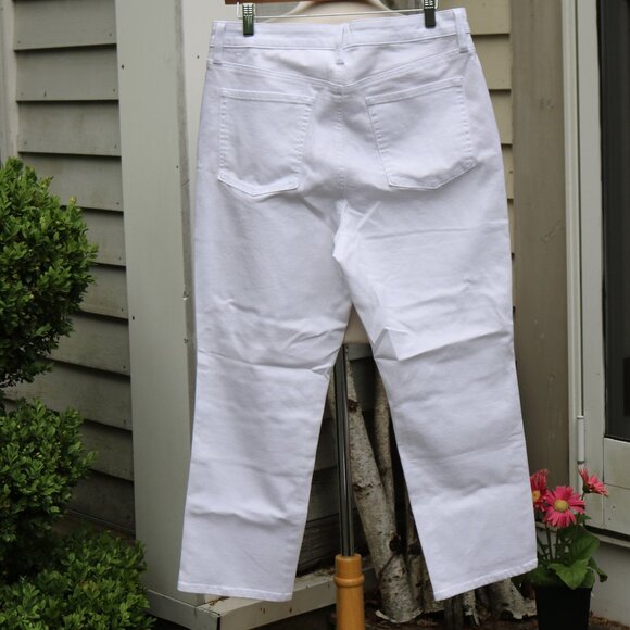 Talbots Petite White Stretch Cotton Modern Ankle Jeans Sz 12P - Picture 4 of 7